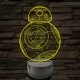BB-8 7 színű led lámpa 
