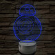 BB-8 7 színű led lámpa 