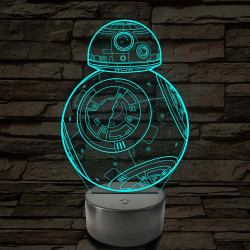 BB-8 7 színű led lámpa 