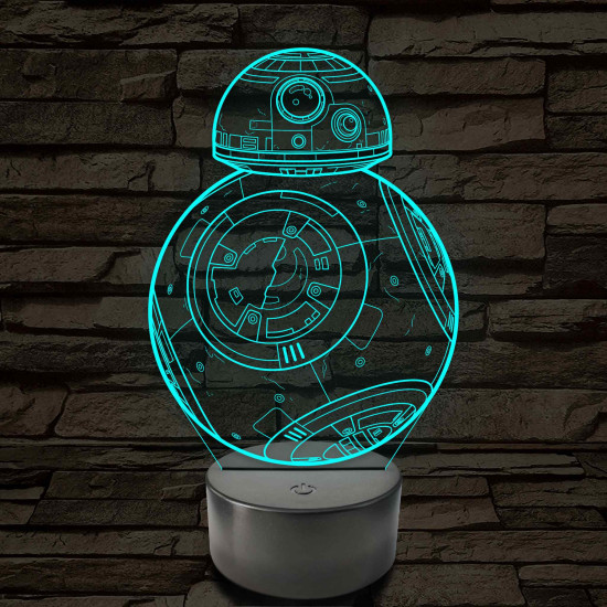 BB-8 7 színű led lámpa 