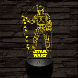 Boba Fett 7 színű led lámpa 