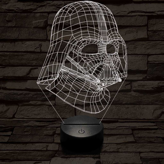 Nagyúr 7 színű  3D led lámpa