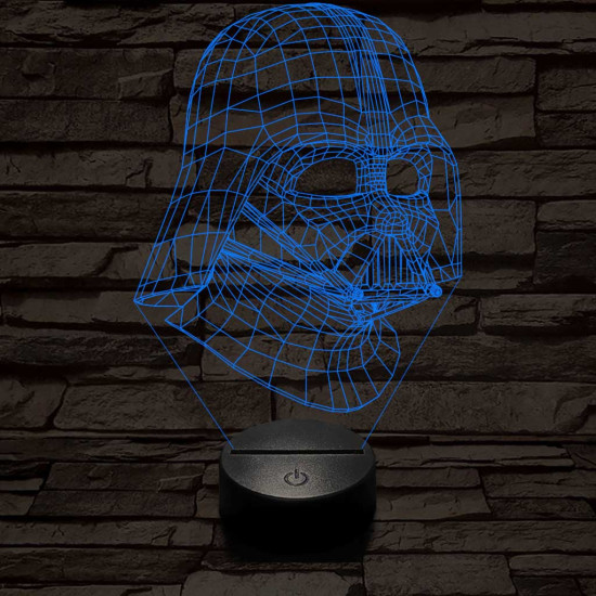 Nagyúr 7 színű  3D led lámpa