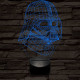 Nagyúr 7 színű  3D led lámpa