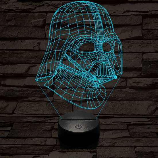 Nagyúr 7 színű  3D led lámpa