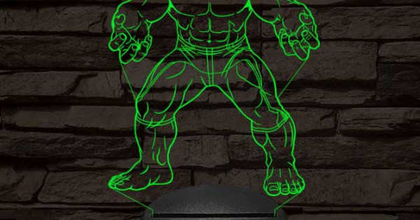 Hulk 3D led lámpa - 3dlampa.hu webáruház