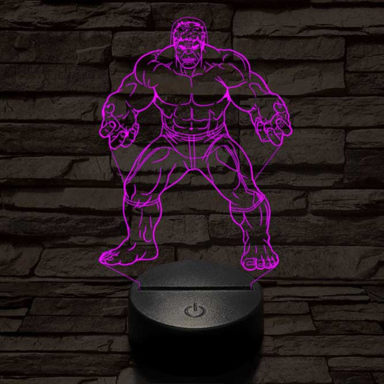 Hulk 3D led lámpa