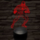 Támadó pókember 7 színű 3D led lámpa