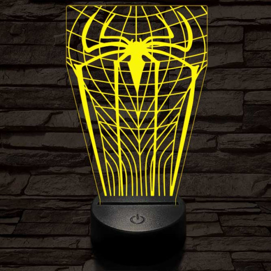 Pókember-szimbólum 3D led lámpa