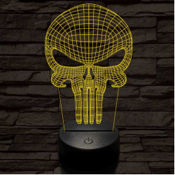 Punisher-szimbólum 3D led lámpa