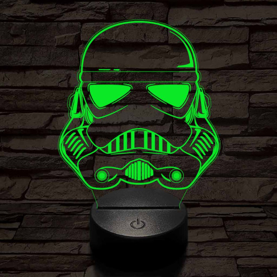 Rohamosztagos-fej-01 7 színű 3D led lámpa