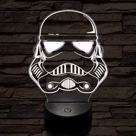 Rohamosztagos-fej-01 7 színű 3D led lámpa