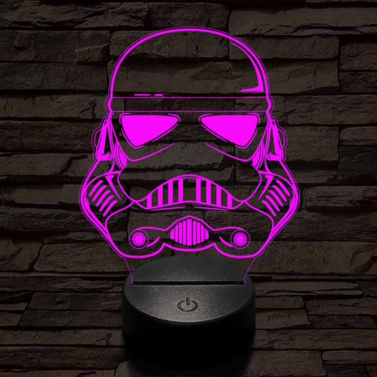 Rohamosztagos-fej-01 7 színű 3D led lámpa