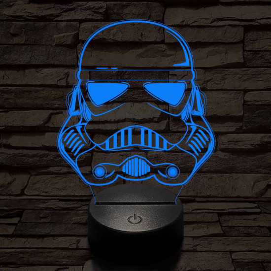 Rohamosztagos-fej-01 7 színű 3D led lámpa