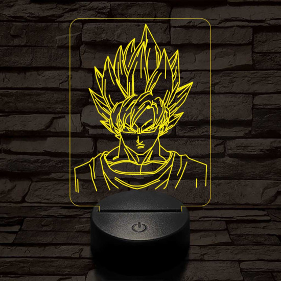 Songoku 7 színű 3D led lámpa