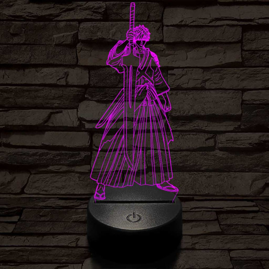 Bleach Kurosaki Ichigo 7 színű  3D led lámpa