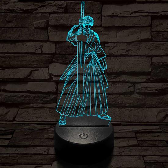 Bleach Kurosaki Ichigo 7 színű  3D led lámpa