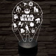 Csillagok háborúja csoport 3D led lámpa