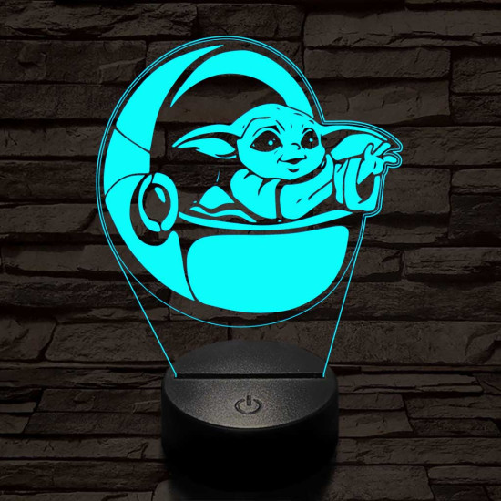 Baba Yoda 3D led lámpa