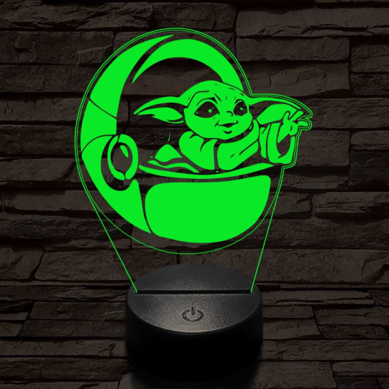 Baba Yoda 3D led lámpa