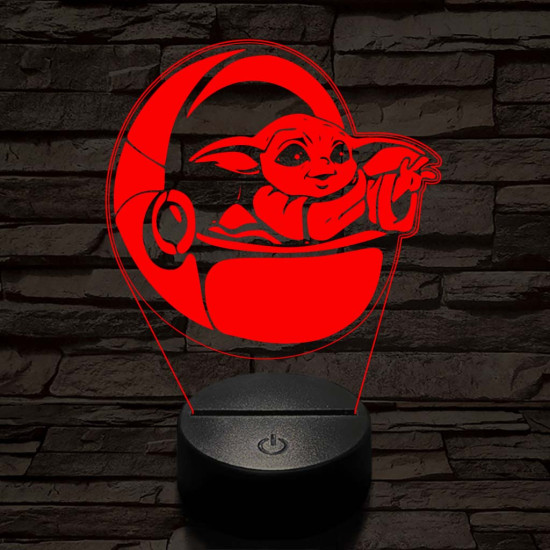 Baba Yoda 3D led lámpa