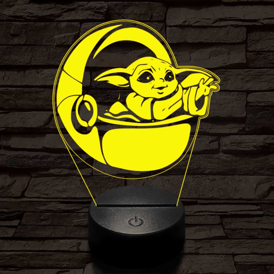 Baba Yoda 3D led lámpa
