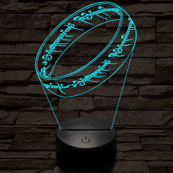 Gyűrű 3D led lámpa