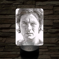 Alain Delon 7 színű  3D led lámpa