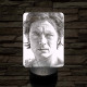 Alain Delon 7 színű  3D led lámpa