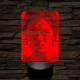 Alain Delon 7 színű  3D led lámpa