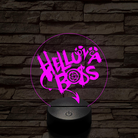 Helluva Boss logó 7 színű 3D led lámpa