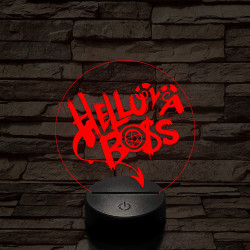 Helluva Boss logó 7 színű 3D led lámpa