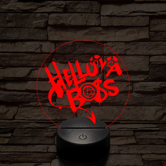 Helluva Boss logó 7 színű 3D led lámpa