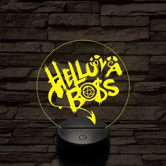 Helluva Boss logó 7 színű 3D led lámpa