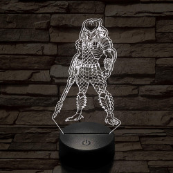 Predator 7 színű  3D led lámpa