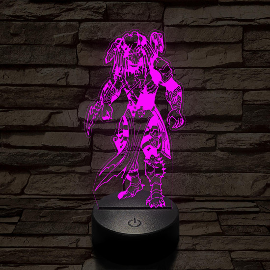 Predator Boss 7 színű  3D led lámpa
