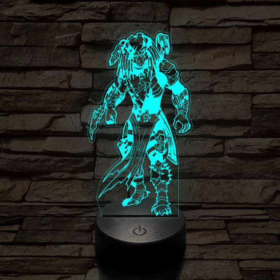 Predator Boss 7 színű  3D led lámpa