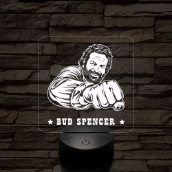 Bud Spencer 7 színű  3D led lámpa