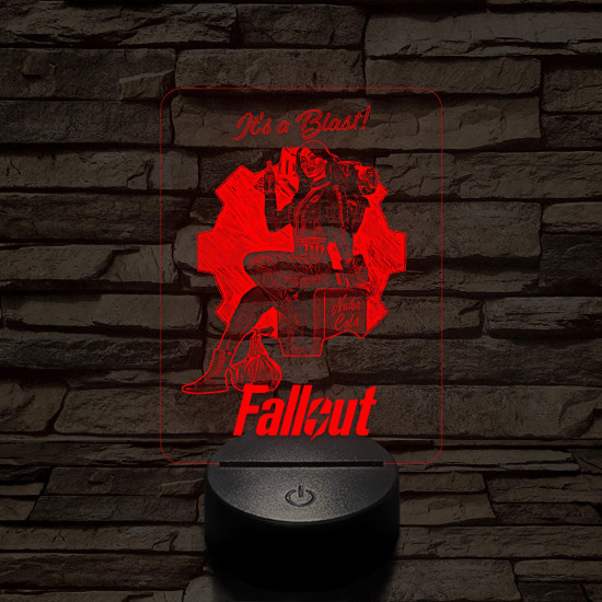 Fallout Lucy 7 színű 3D led lámpa