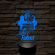 Fallout Lucy 7 színű 3D led lámpa