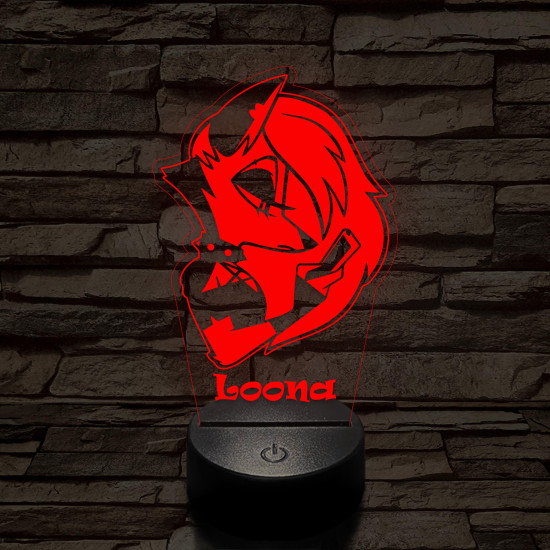 Helluva Boss Loona 7 színű 3D led lámpa
