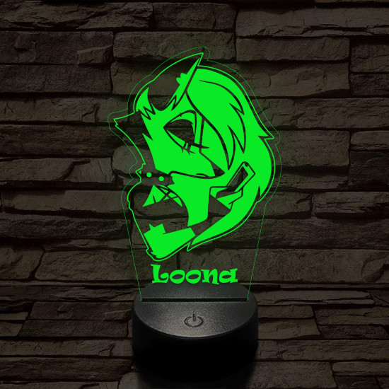 Helluva Boss Loona 7 színű 3D led lámpa