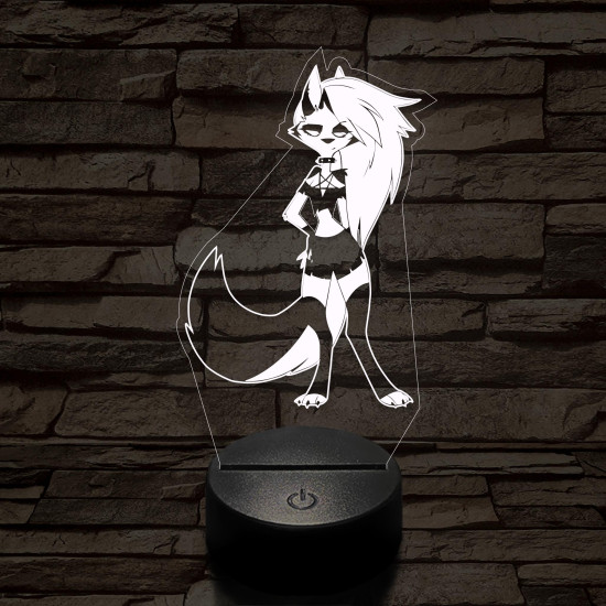 Helluva Boss flegma Loona  7 színű 3D led lámpa