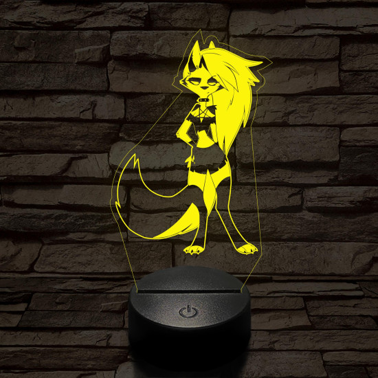 Helluva Boss flegma Loona  7 színű 3D led lámpa