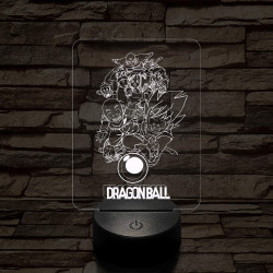 Dragon Ball csapat 7 színű 3D led lámpa