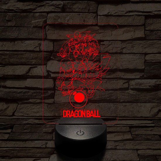 Dragon Ball csapat 7 színű 3D led lámpa