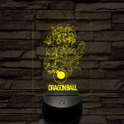 Dragon Ball csapat 7 színű 3D led lámpa