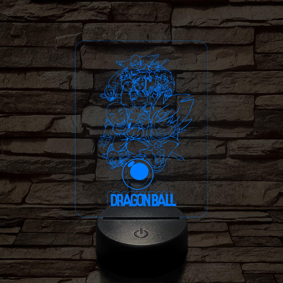 Dragon Ball csapat 7 színű 3D led lámpa