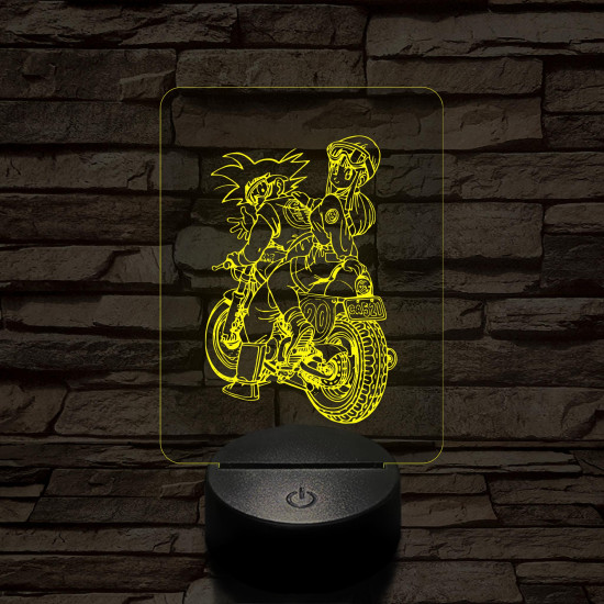 Songoku motoron 7 színű 3D led lámpa