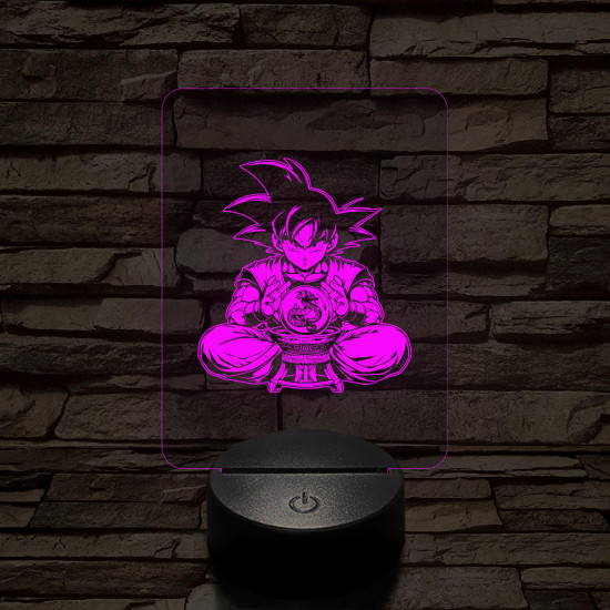 Songoku kívánság 7 színű 3D led lámpa